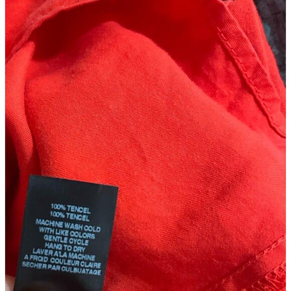 Anthropologie Amadi Robe Wrap Mini Dress Size M Orange Travel Beach Vacay NWT - Picture 8 of 8